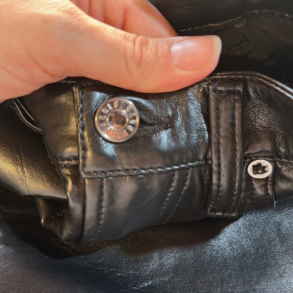 Agolde Recycled Leather Fitted 90's in Detox size 28 Excellent Condition - Picture 10 of 10